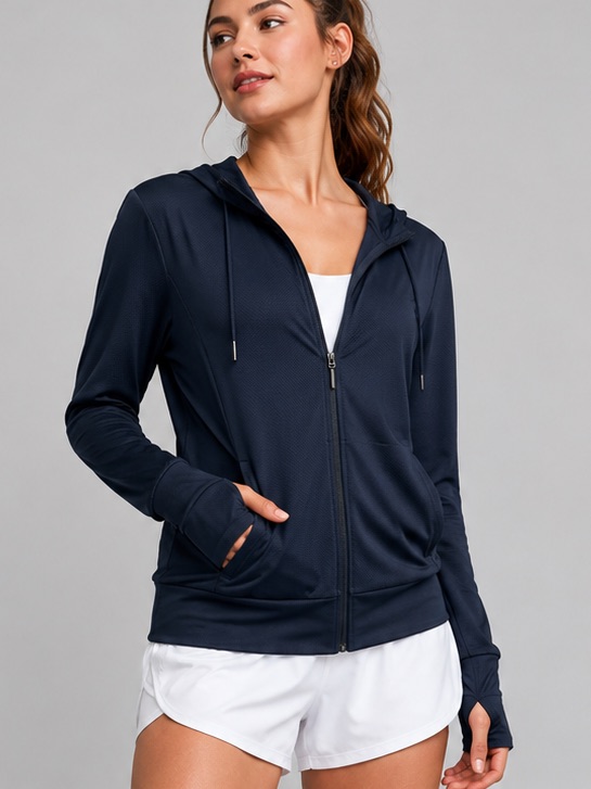 Nwt Rae Mode Quick Dry Hooded Zipper Jacket (S-Xl)